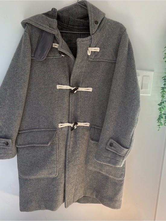 Dearest Jackets & Blazers - Dearest Gray Wool Duffle Coat Hooded Toggle Jacket Size M